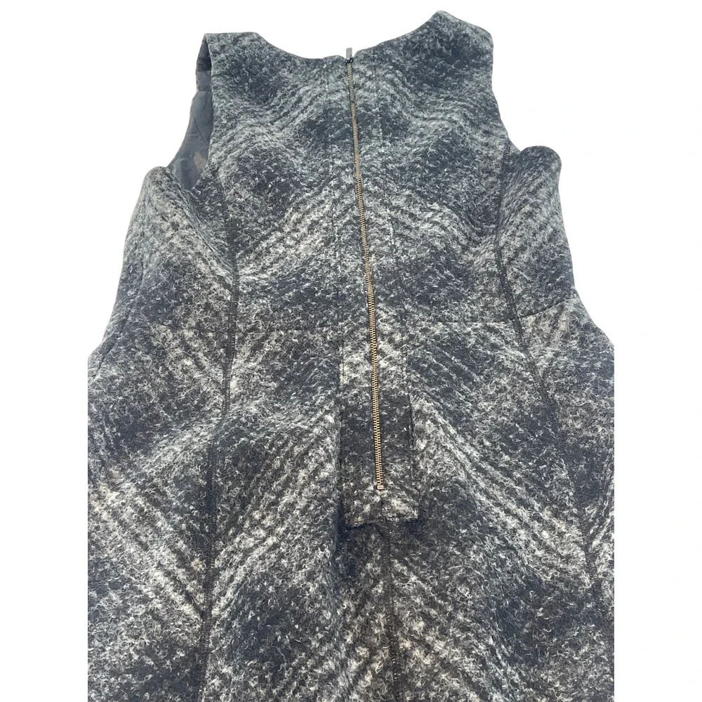 Banana Republic Dress Herringbone Sleeveless Black Gray Career Petite Size 2 - Picture 7 of 9